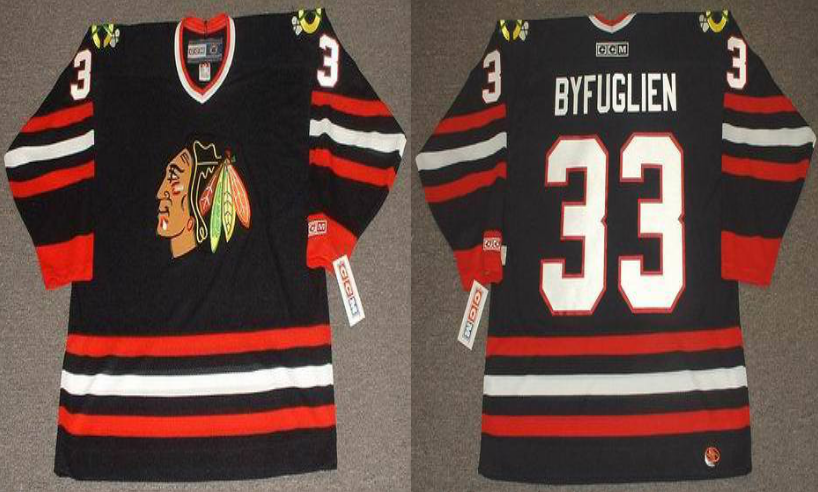 2019 Men Chicago Blackhawks 33 Byfuglien black style 2 CCM NHL jerseys